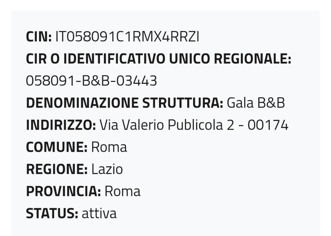 Gala B&B Rome Luaran gambar